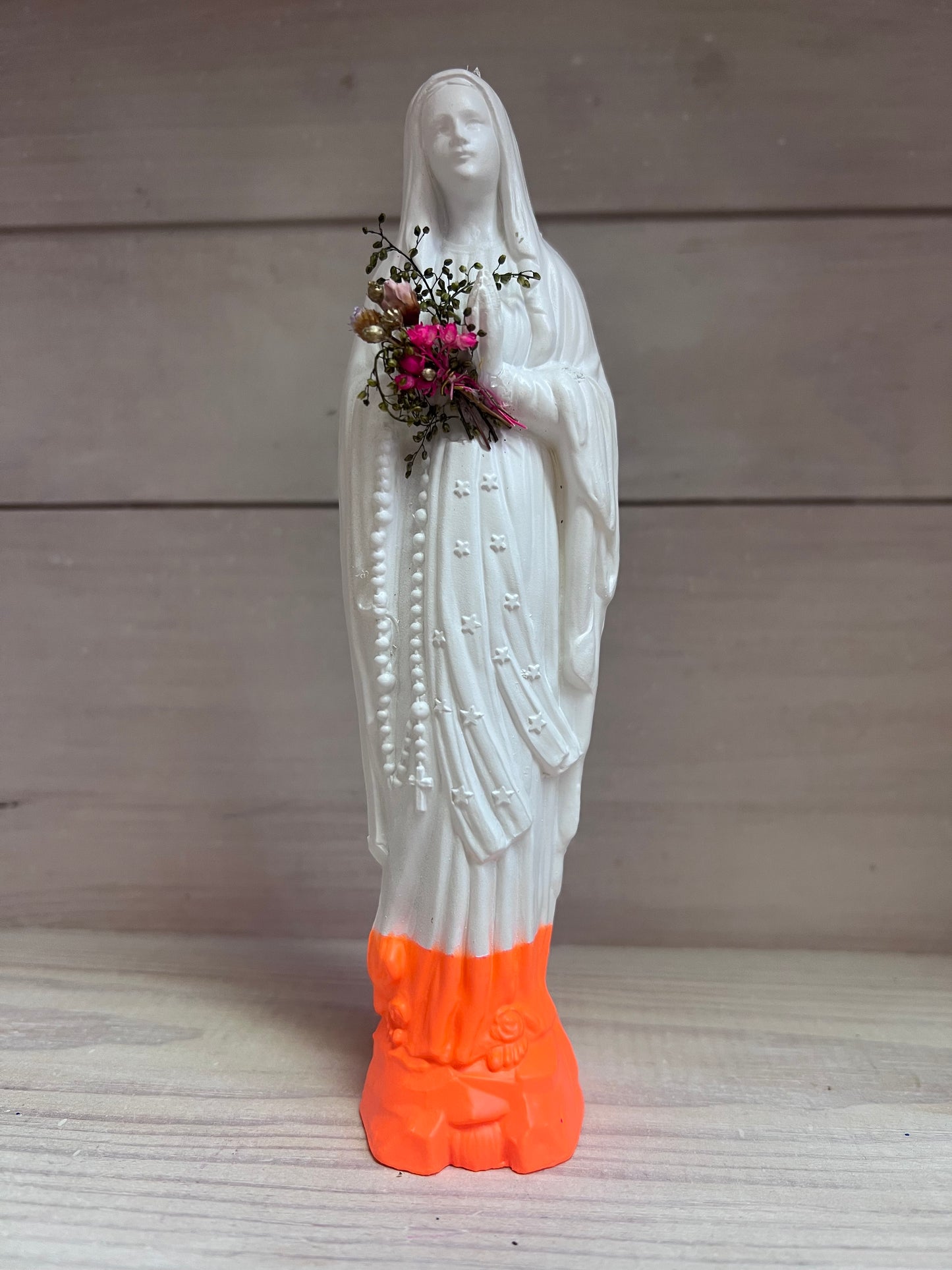 Statuette Vierge Fleurie 17 cm