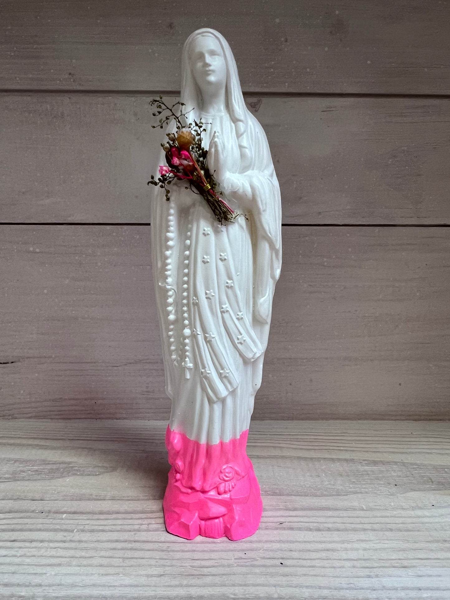 Statuette Vierge Fleurie 17 cm