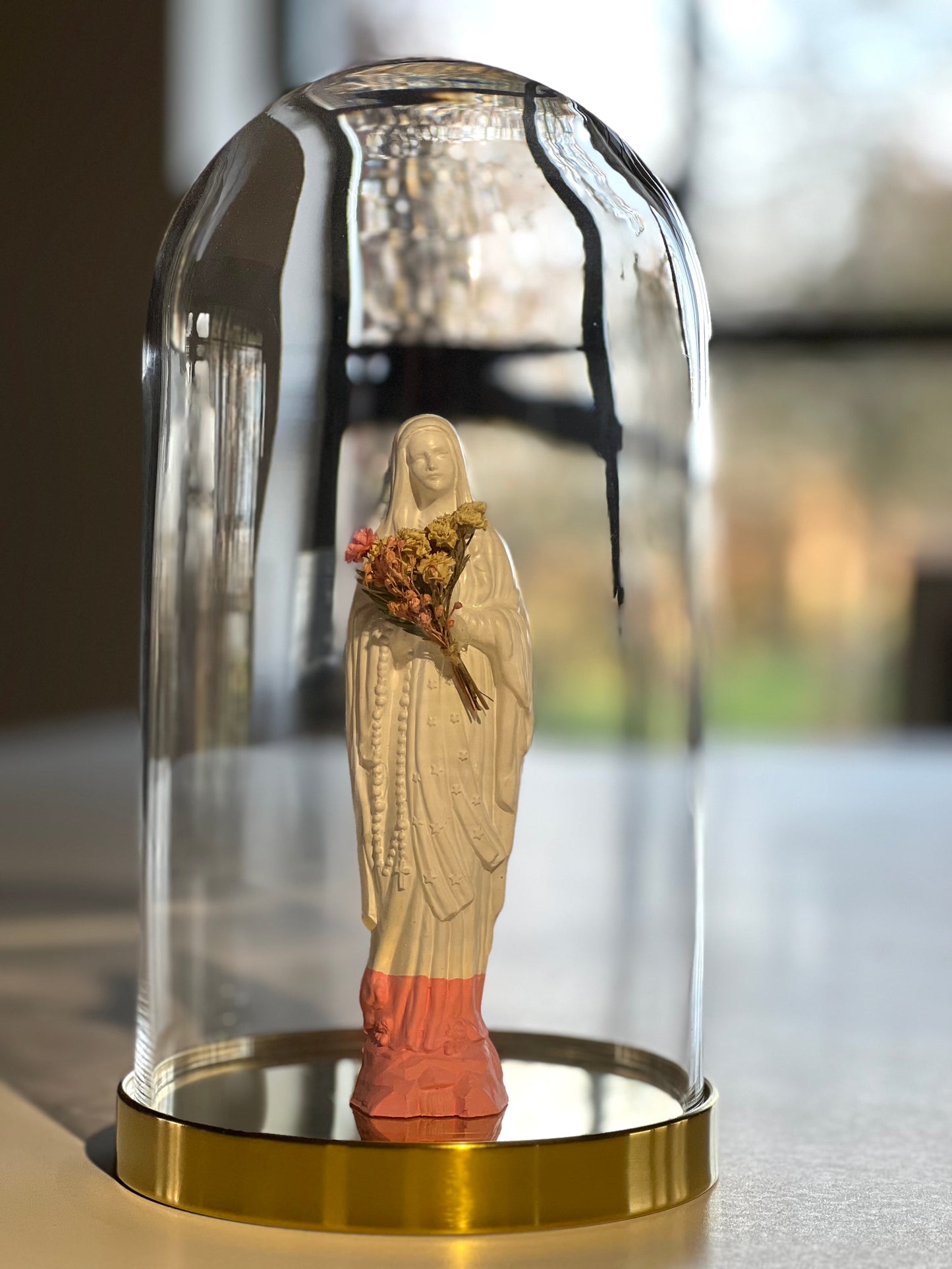 Statuette Vierge Fleurie 17 cm