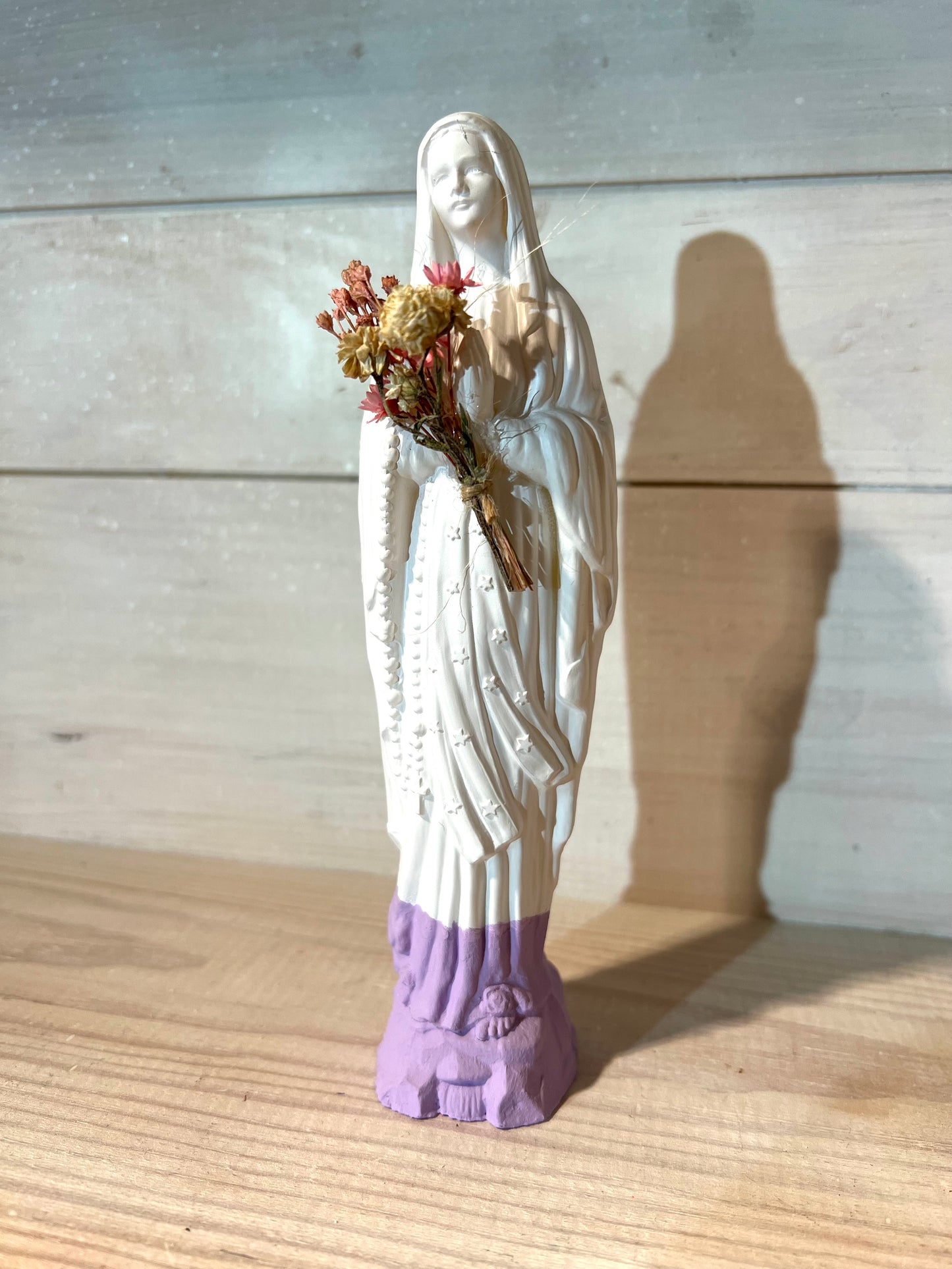 Statuette Vierge Fleurie 17 cm