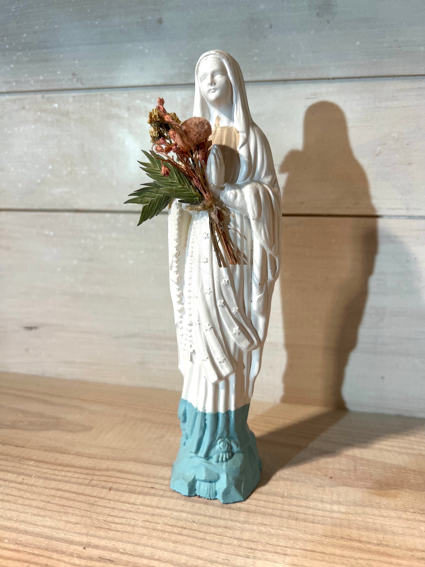 Statuette Vierge Fleurie 17 cm