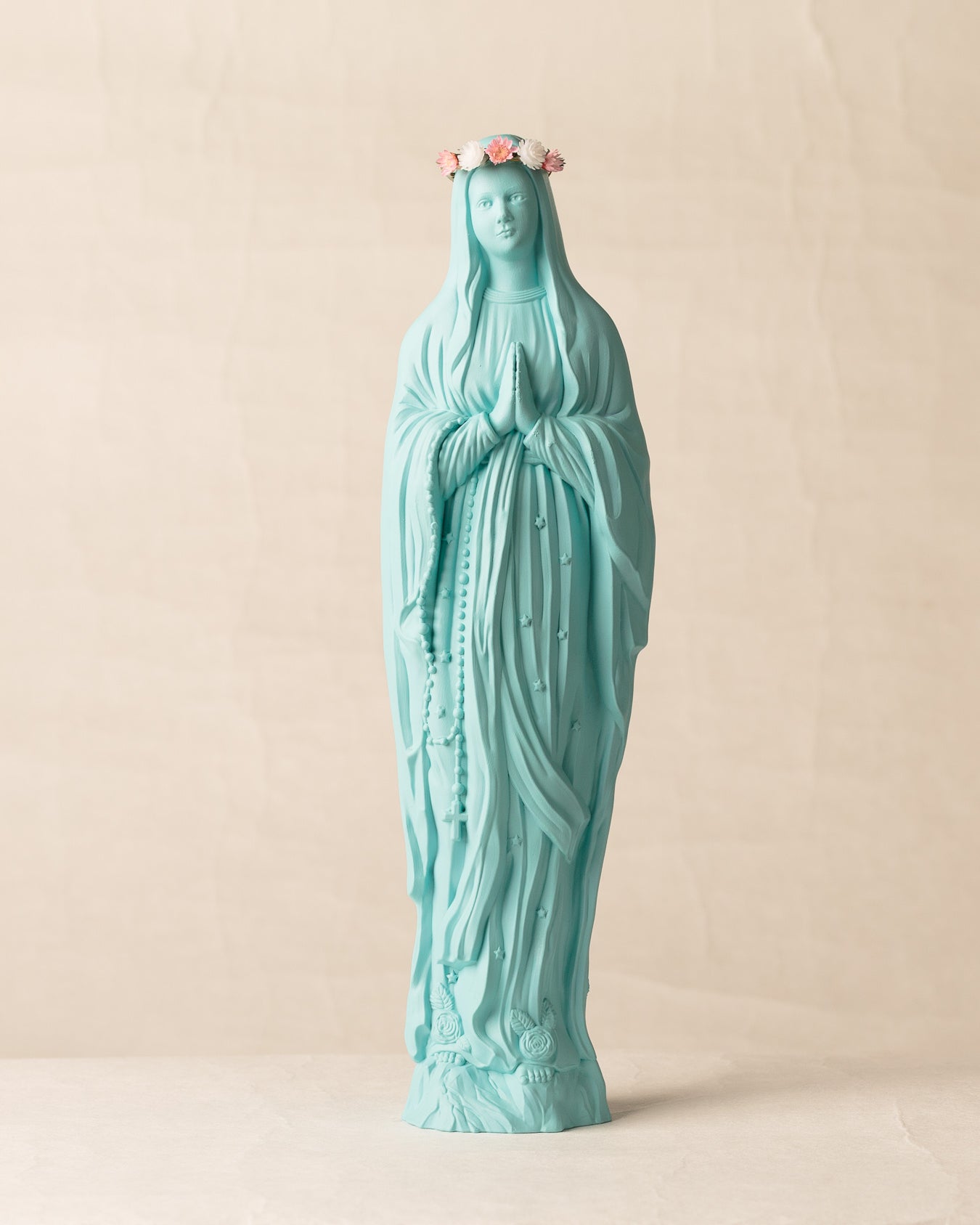 Vierge Sapristi V2 couronnée de fleurs